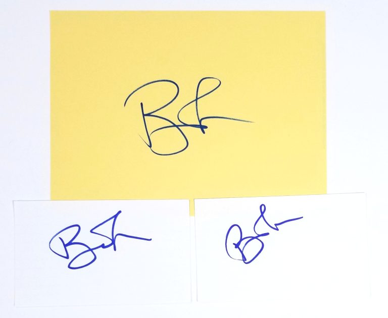 Ben Folds REAL hand SIGNED Index/Cut Card Lot Set of 3 COA Autographed