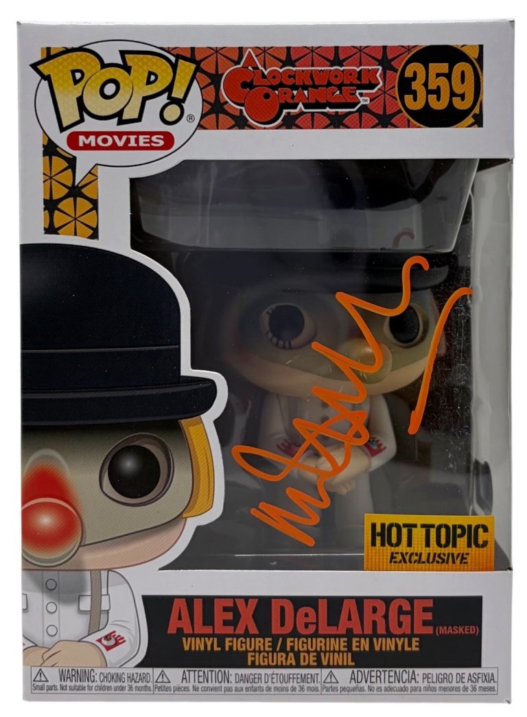 Malcolm McDowell Signed A Clockwork Orange Alex DeLarge Funko Pop #359 BAS COA