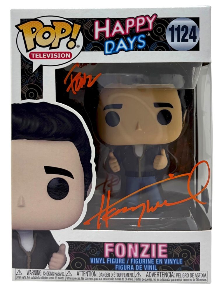 Henry Winkler Signed Happy Days Fonzie Funko Pop 'Fonz' Inscription Beckett COA