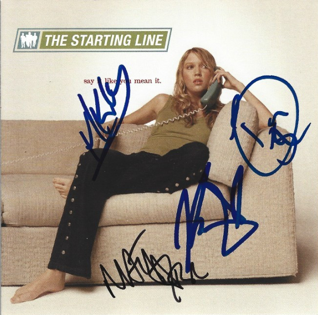 The Starting Line full band hand SIGNED Say It Like You Mean It CD COA Autograph