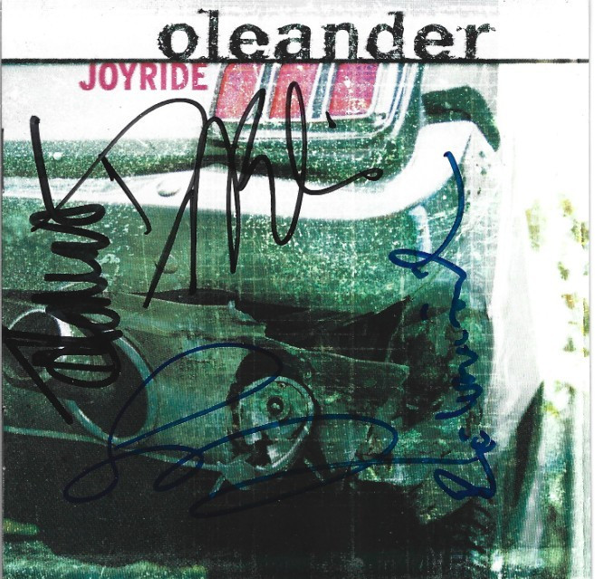 Oleander full band REAL hand SIGNED Joyride CD COA Autographed Thomas Flowers +3