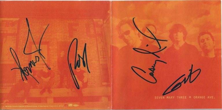 Seven Mary Three full band REAL hand SIGNED Orange Ave. CD COA Autographed