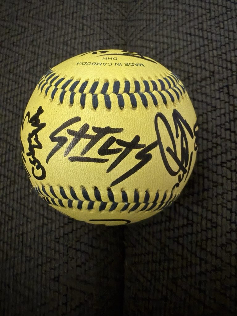 13 2026 Savannah Bananas Team Signed Official Banana Baseball Stilts RAC
