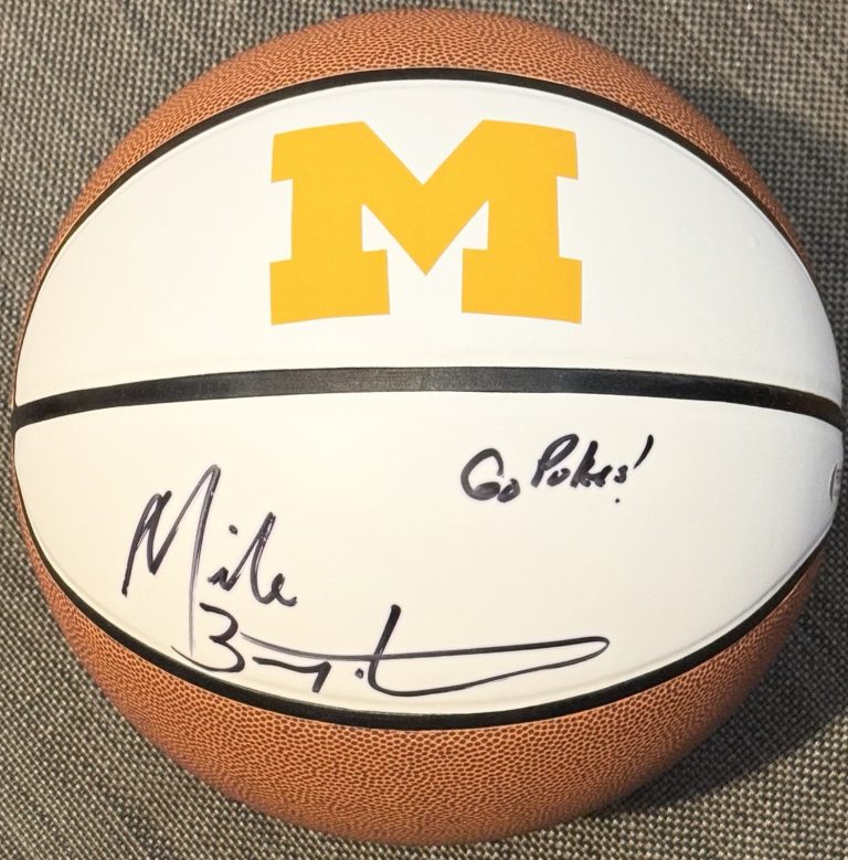 Mike Boynton Signed Autographed Michigan Wolverines Logo Basketball PSA/DNA COA