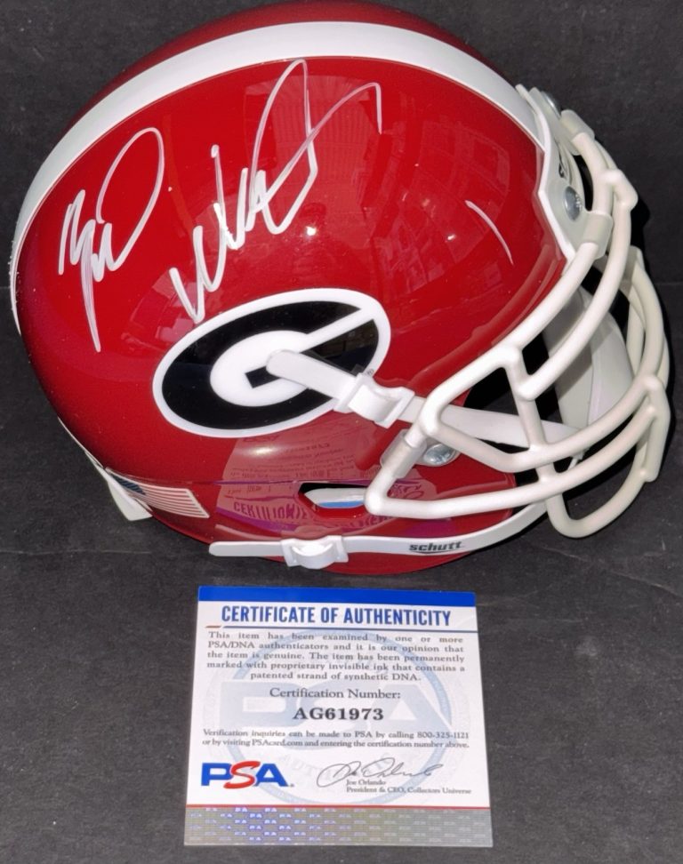 Zamir White Signed Auto Georgia Bulldogs Mini Helmet National Champs Psa/Dna