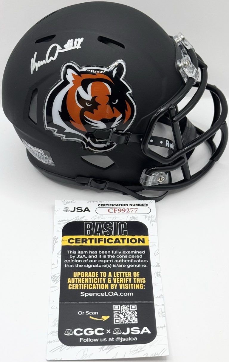 Ken Anderson Signed Autographed Custom Cincinnati Bengals Mini Helmet JSA COA