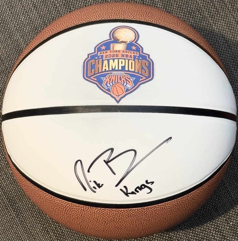 Mike Brown Signed Autographed New York Knicks Champs Logo Basketball PSA/DNA COA