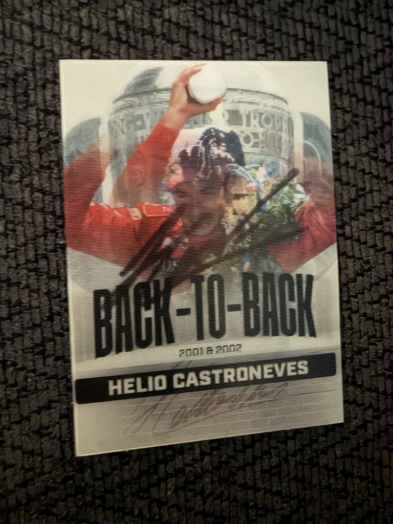 Helio Castroneves  Signed Trading Card Indy 500 Indianapolis 2025 Back To Back