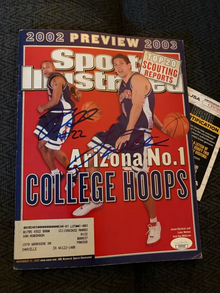Jason Gardner & Luke Walton signed Sports Illustrated JSA Authenticated COA