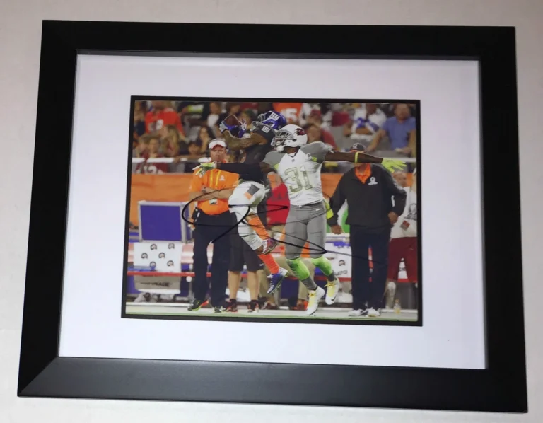 New York Giants #13 ODELL BECKHAM Signed Autographed FRAMED Football Photo COA!!