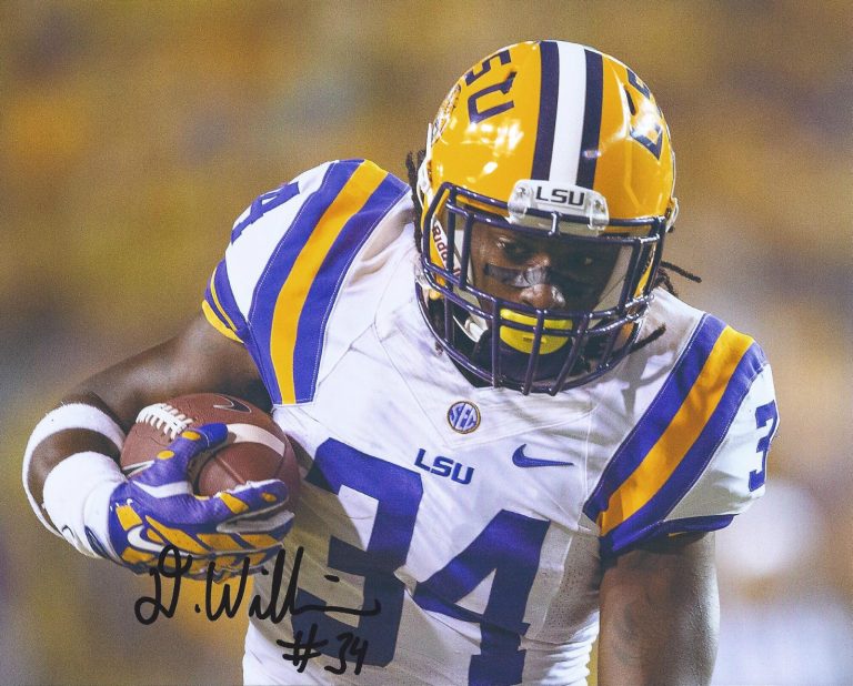 Louisiana State Tigers 34 DARREL WILLIAMS Signed Autographed Football Photo COA!