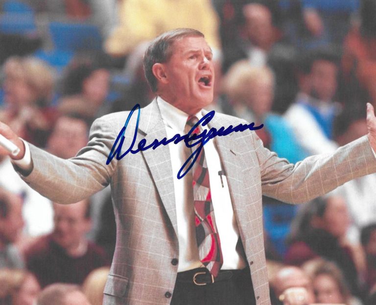 Louisville Cardinals DENNY CRUM Signed Autographed Basketball Photo COA 2X CHAMP