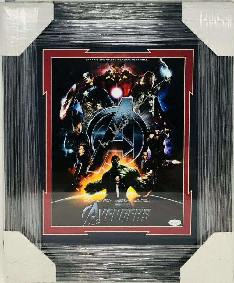 JSA The Avengers CAPTAIN AMERICA & LOKI Signed Autographed FRAMED Photo!