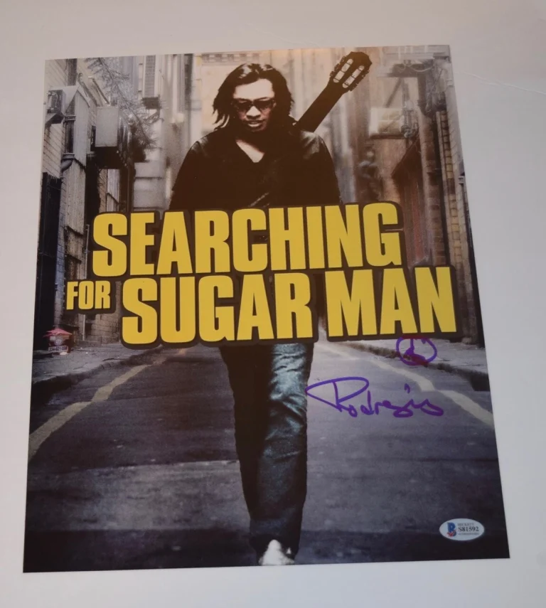 Sixto Rodriguez Signed Autograph 11x14 Photo Searching for Sugarman Beckett COA