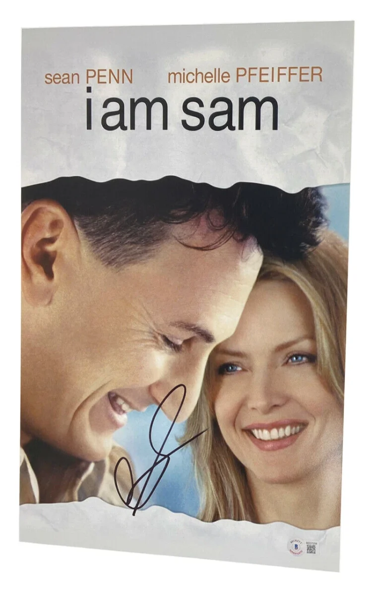 Sean Penn Signed Autographed I Am Sam 11x17 Movie Poster Photo Beckett COA