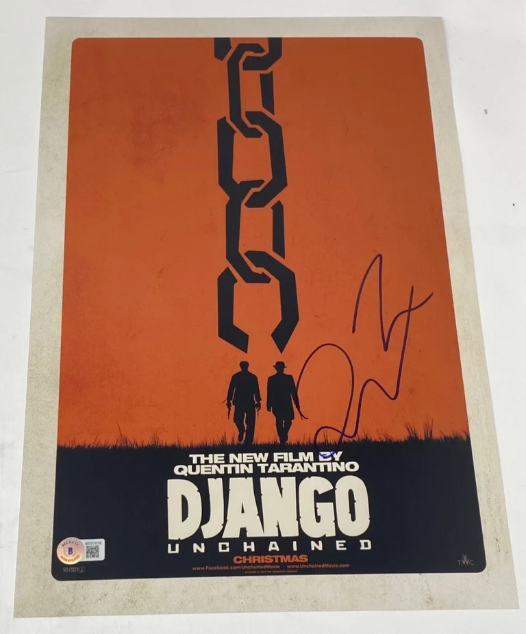 Quentin Tarantino Signed Django Unchained 11x17 Movie Poster Beckett COA