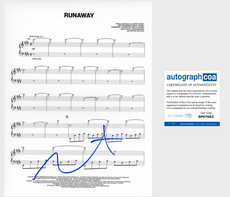 Kanye West Signed Autograph 