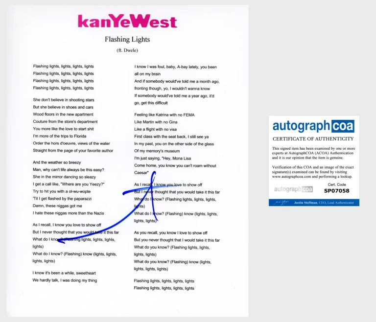 Kanye West Signed Autograph 