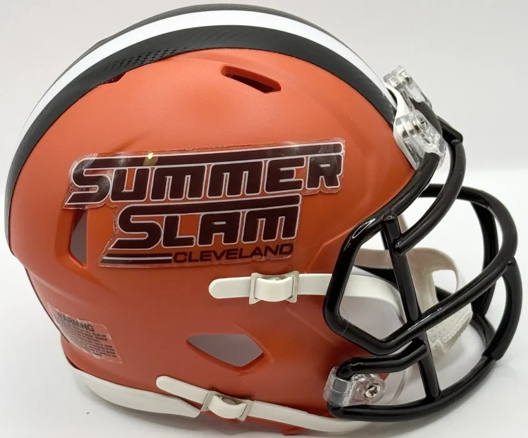 2024 WWE Summer Slam Custom Cleveland Browns Mini Helmet Blank