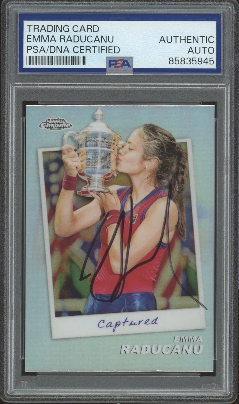 2024 Topps Chrome Tennis Emma Raducanu Captured US Open Champion PSA/DNA AUTO