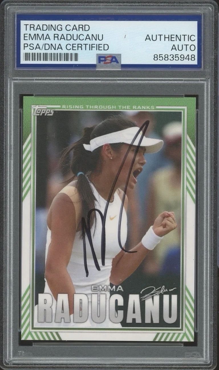 2022 Topps X Emma Raducanu #13 Signed Rising Through The Ranks Rookie PSA AUTO