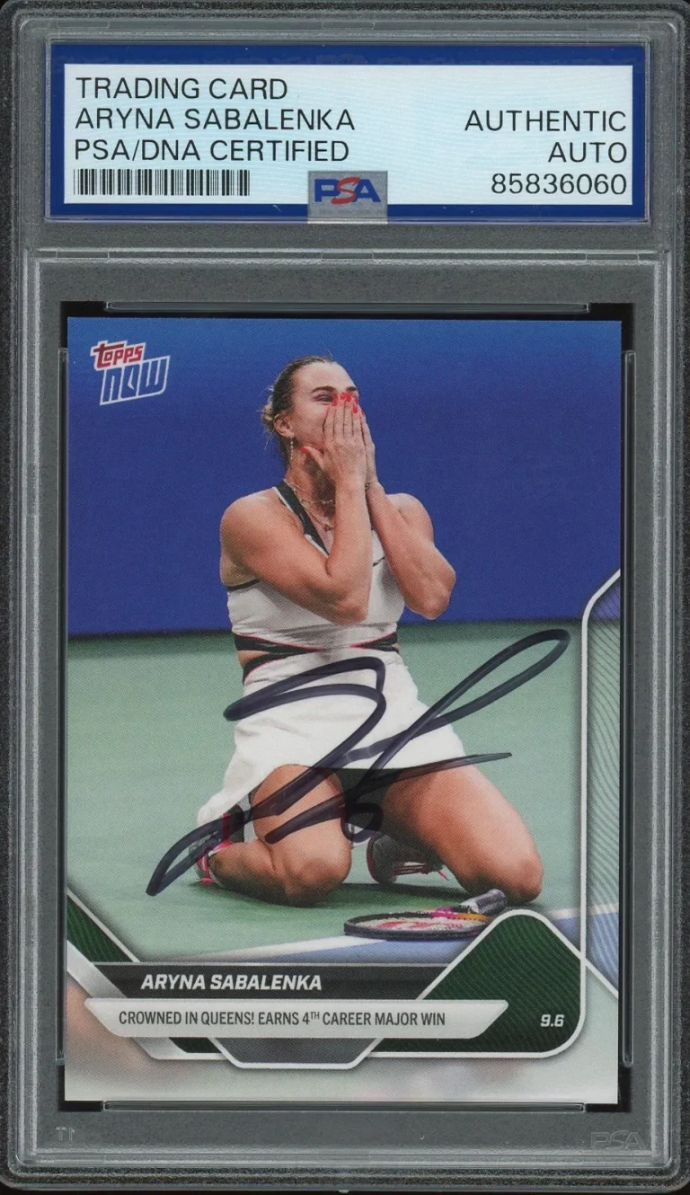 2025 Topps Now Tennis Aryna Sabalenka Signed US OPEN CHAMPION Card PSA/DNA AUTO