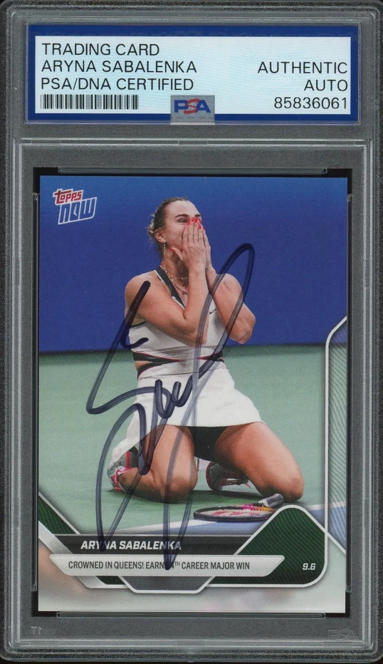 2025 Topps Now Tennis Aryna Sabalenka Signed US OPEN CHAMPION Card PSA/DNA AUTO