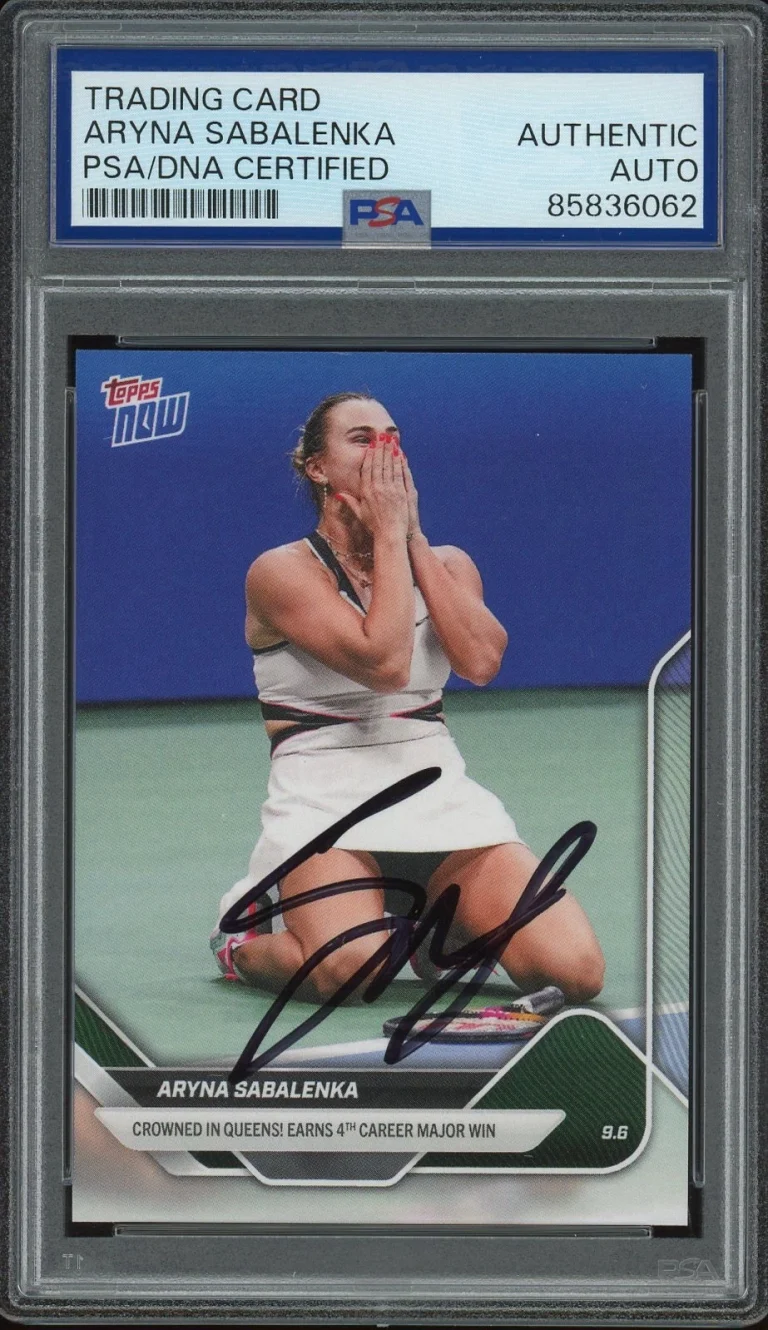 2025 Topps Now Tennis Aryna Sabalenka Signed US OPEN CHAMPION Card PSA/DNA AUTO