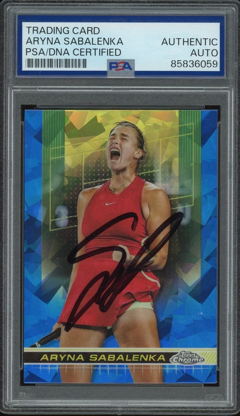 2024 Topps Chrome Tennis #21 Aryna Sabalenka Signed Sapphire Rookie PSA AUTO RC