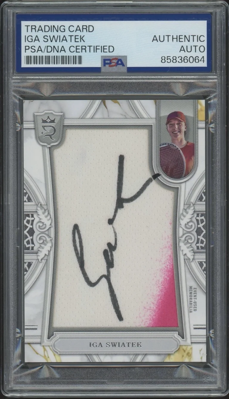 2024 Topps Royalty Tennis #RCJ-IS Iga Swiatek Signed Relic Jewels /75 PSA AUTO
