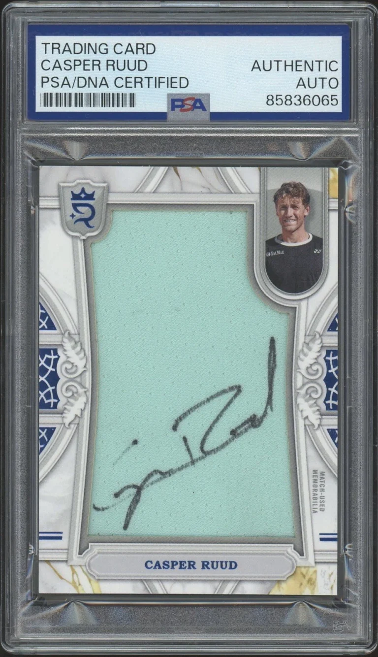 2024 Topps Royalty Casper Ruud Australian Open Used Relic Jewels /25 PSA AUTO