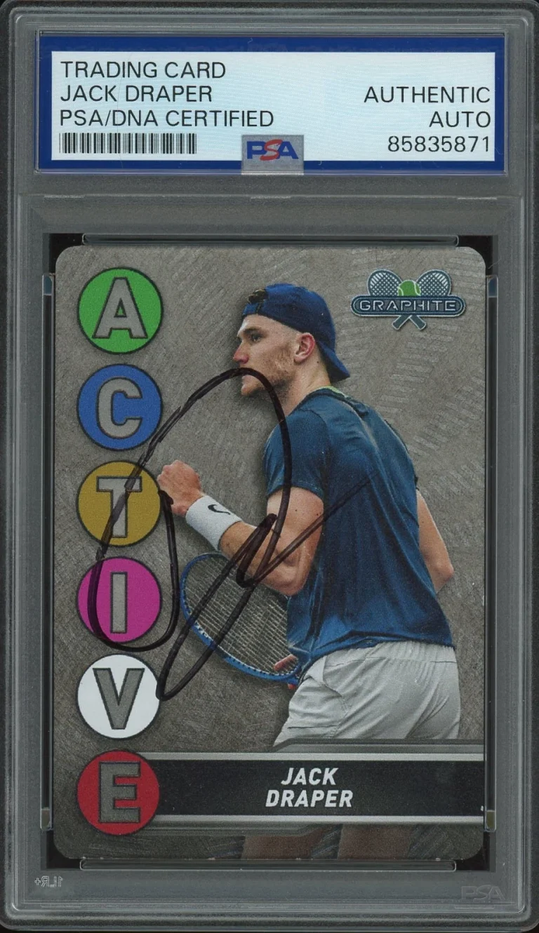 2024 Topps Graphite Tennis #ACM-21 Jack Draper Signed Active Metal PSA AUTO RC