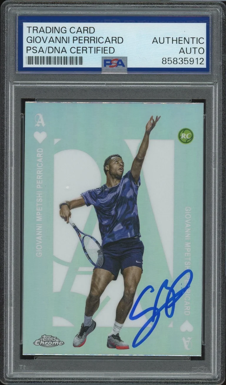 2025 Topps Chrome Giovanni Mpetshi Perricard Signed Rookie Tennis Aces PSA AUTO