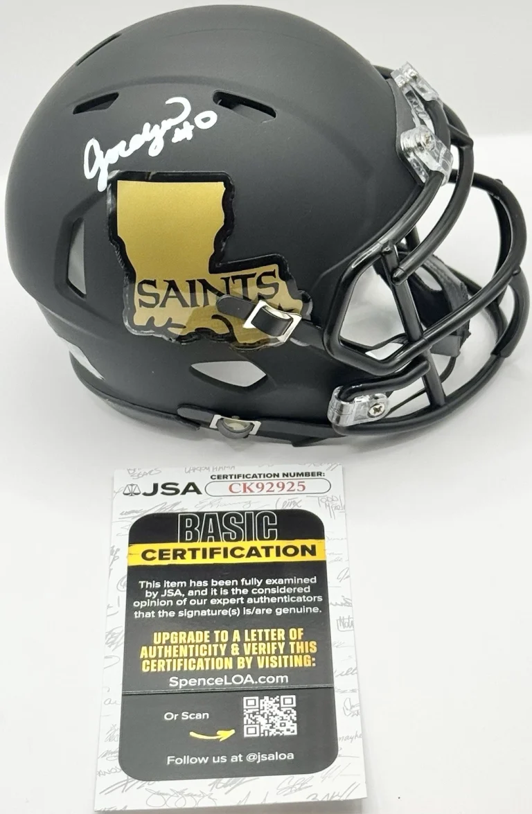 Jordyn Tyson Signed Autographed New Orleans Saints Mini Helmet JSA COA