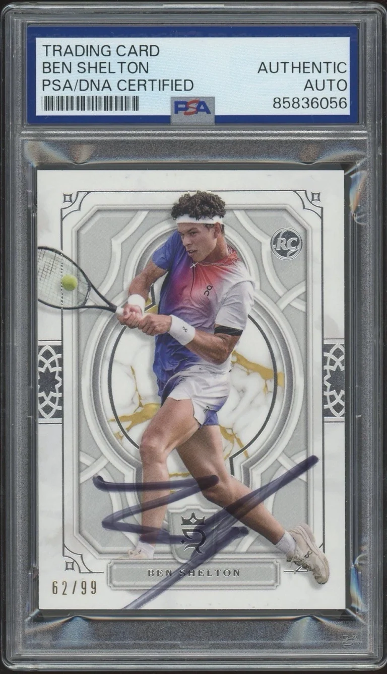 2024 Topps Royalty Tennis #3 Ben Shelton Signed Rookie Card /99 PSA AUTO RC