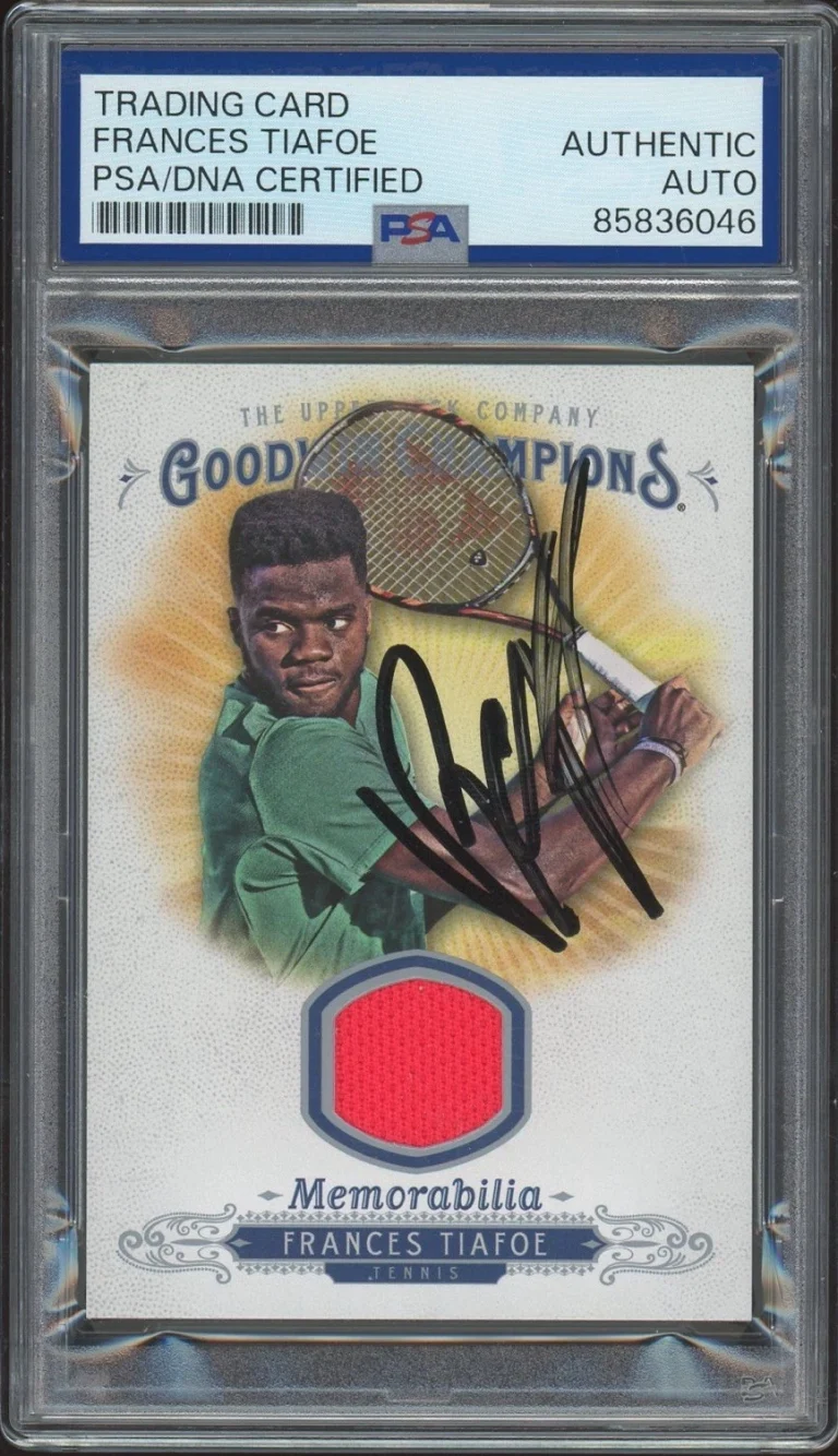 2018 Upper Deck Goodwin Champions Frances Tiafoe Tennis Memorabilia PSA AUTO RC