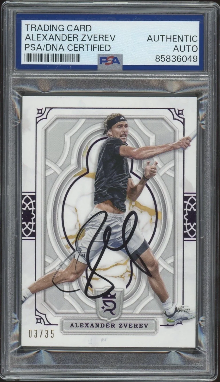 2024 Topps Royalty Tennis #79 Alexander Zverev Signed Purple /35 PSA/DNA AUTO