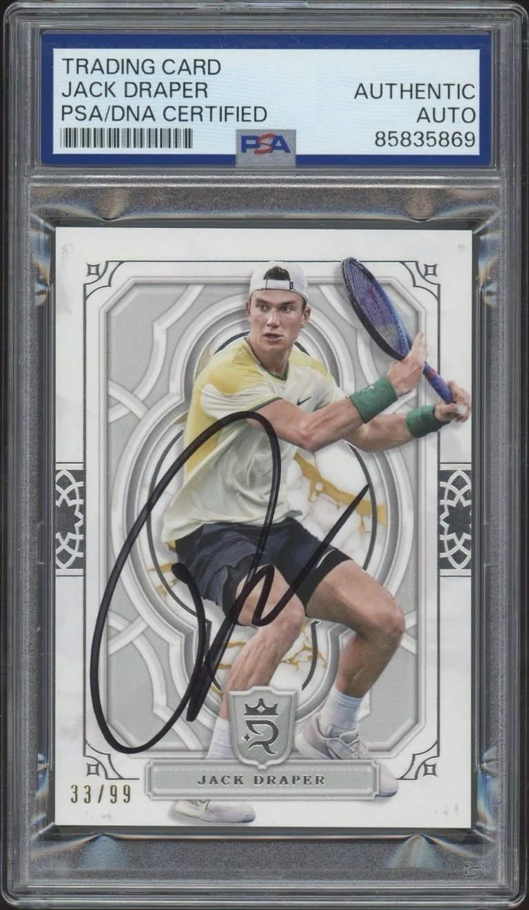 2024 Topps Tennis Royalty #80 Jack Draper Signed Rookie Card /99 PSA/DNA AUTO RC