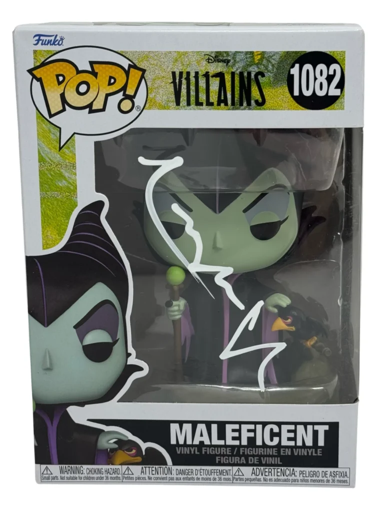 Angelina Jolie Signed Autograph Maleficent Funko Pop Disney Villians #1082 JSA