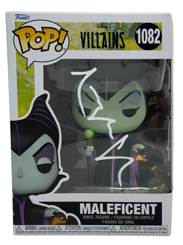 Angelina Jolie Signed Autograph Maleficent Funko Pop Disney Villians #1082 JSA