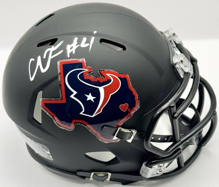 Aiden Fisher Signed Autographed Houston Texans Mini Helmet PSA/DNA COA