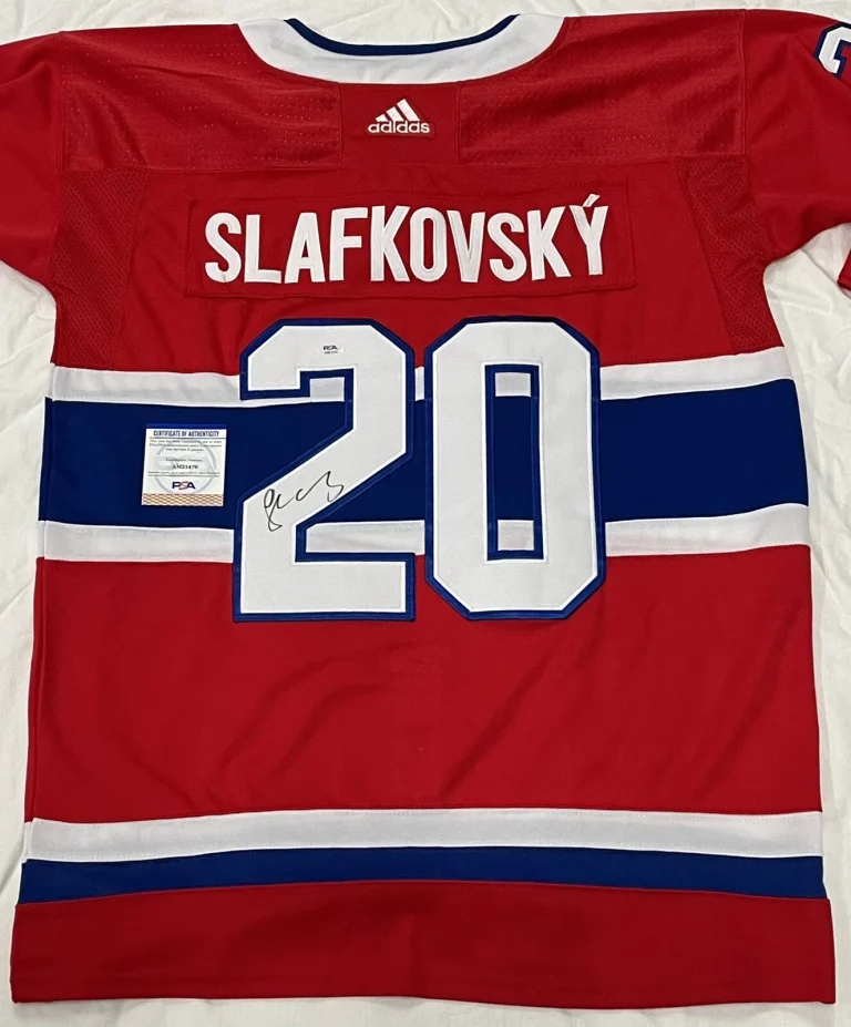 Juraj Slafkovsky Signed Autographed Montreal Canadiens #1 Pick Jersey PSA/DNA