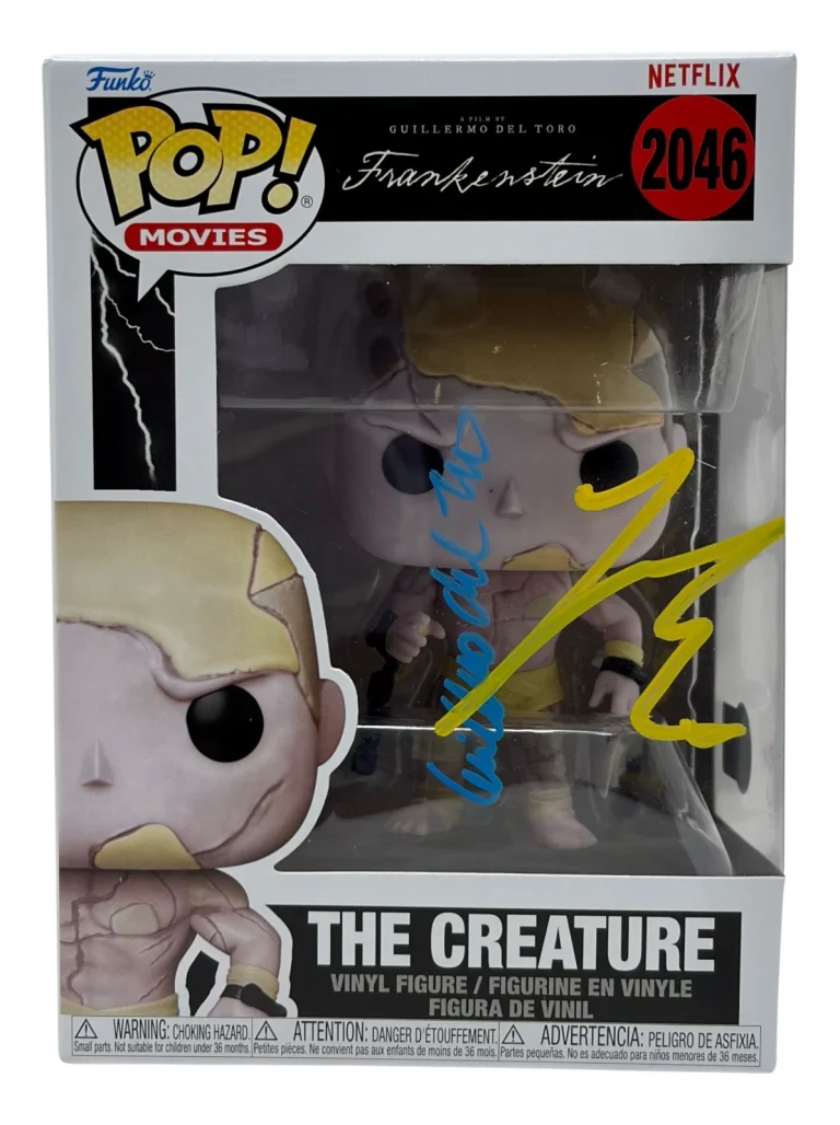 Guillermo Del Toro & Jacob Elordi Frankenstein Signed Creature Funko Pop Beckett