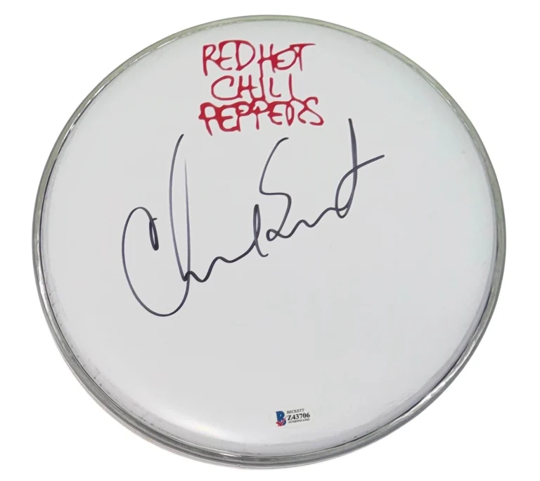 Chad Smith Red Hot Chili Peppers Signed Autograph 10” Drumhead RHCP Beckett COA