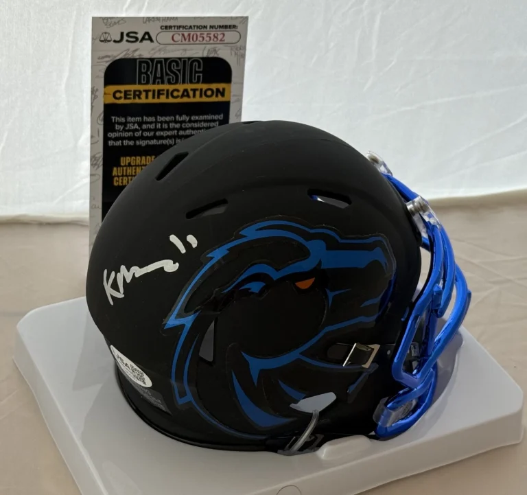 Kellen Moore signed Boise State Broncos mini helmet autographed JSA
