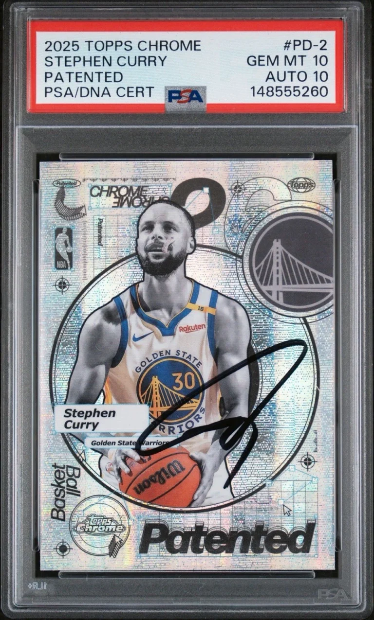 2025 Topps Chrome NBA #PD-2 Stephen Curry Signed Patented SSP Auto PSA 10/10