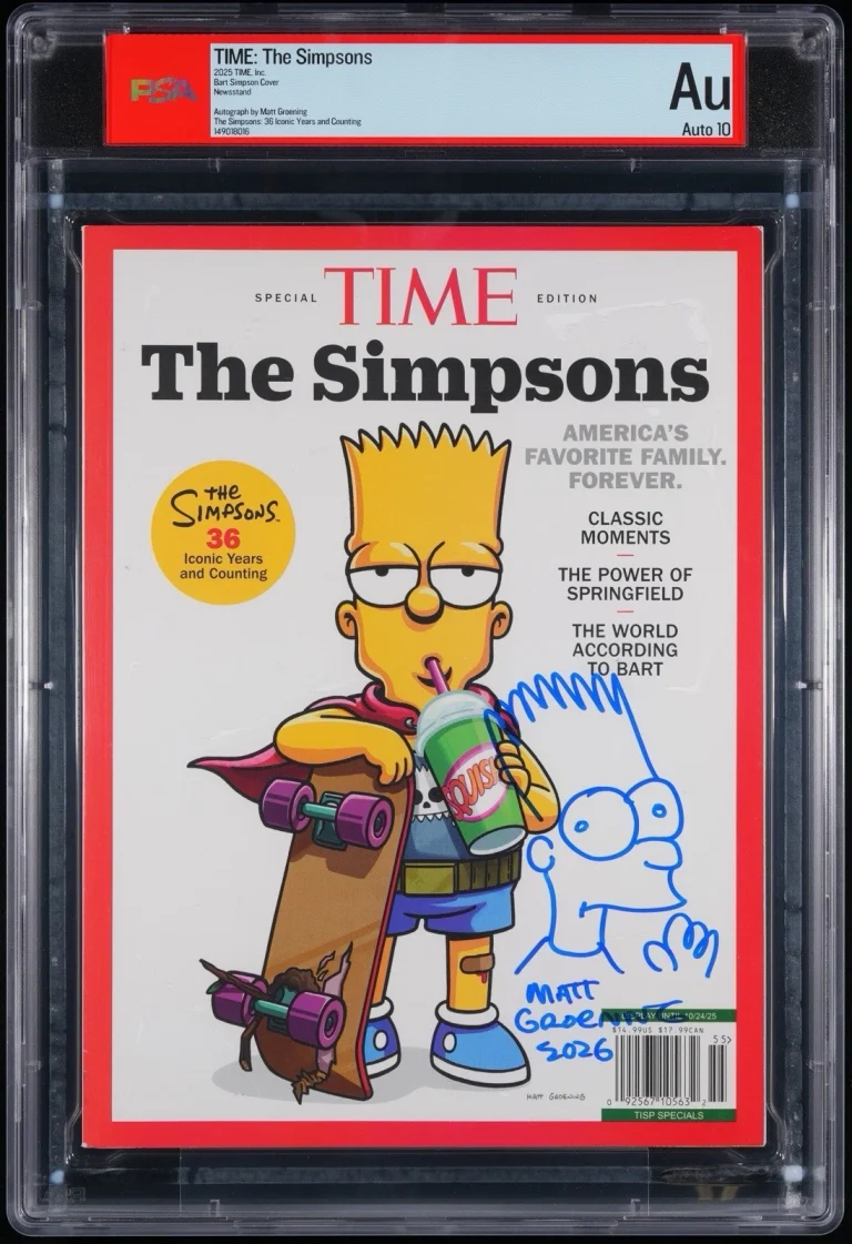 Matt Groening Signed 2025 Time Special Edition Magazine Bart Simpson PSA 10 AUTO
