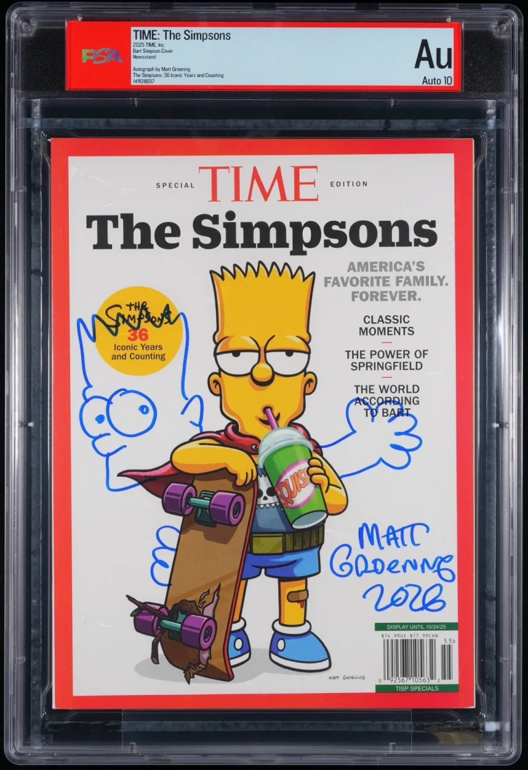 Matt Groening Signed 2025 Time Special Edition Magazine Bart Simpson PSA 10 AUTO