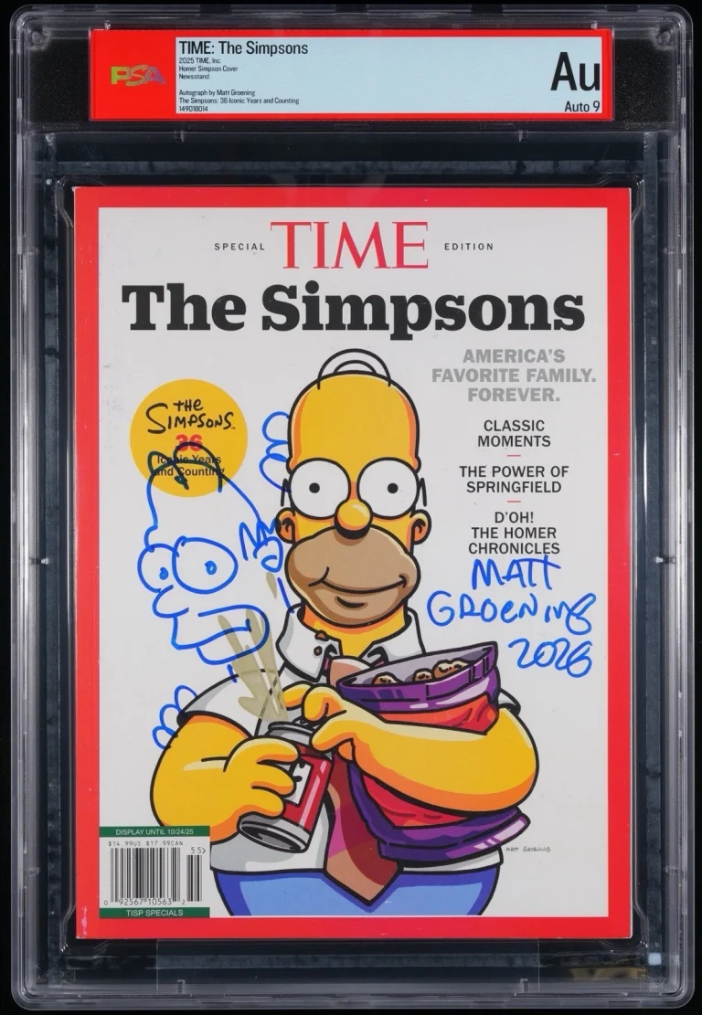 Matt Groening Signed 2025 Time Special Edition Magazine Homer Simpson PSA 9 AUTO