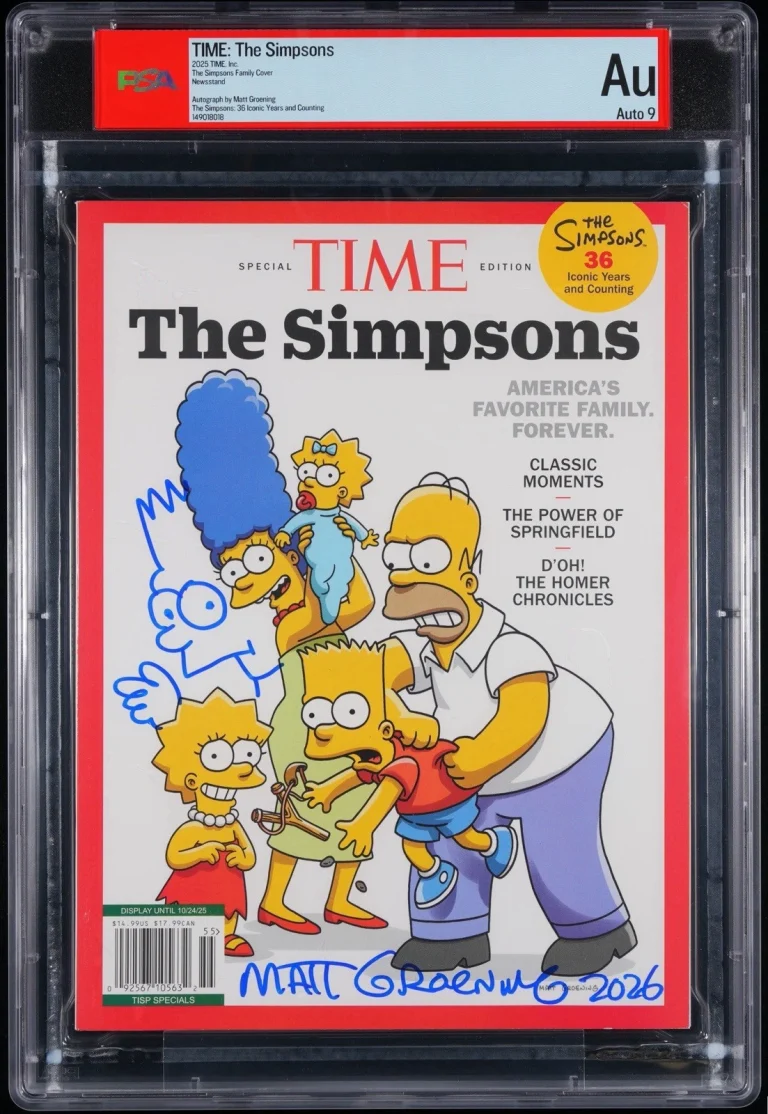 Matt Groening Signed 2025 Time Special Edition Magazine The Simpsons PSA 9 AUTO